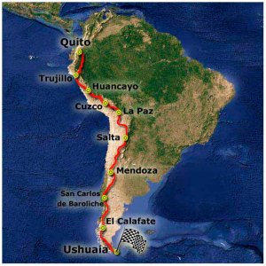 Bike-dreams Andes Trail route
